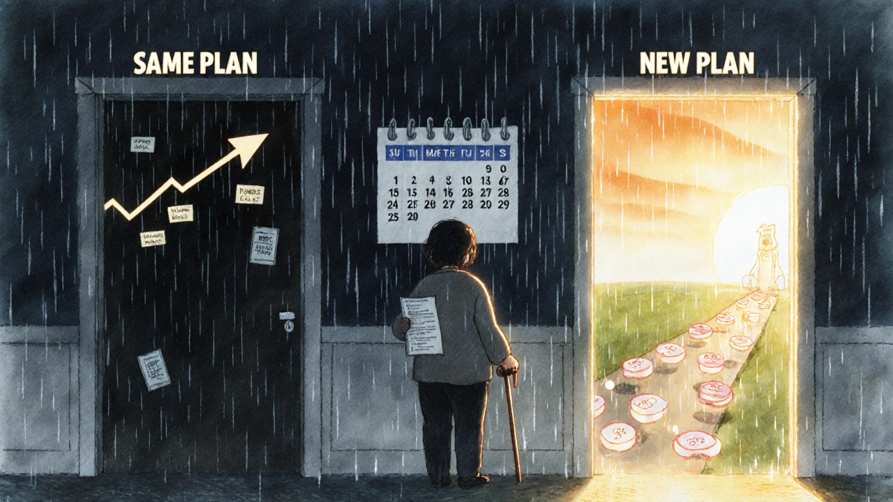 Une personne face à deux portes : l&#039;une sombre avec des prix élevés, l&#039;autre lumineuse avec des flèches d&#039;économies, dans un paysage doux.