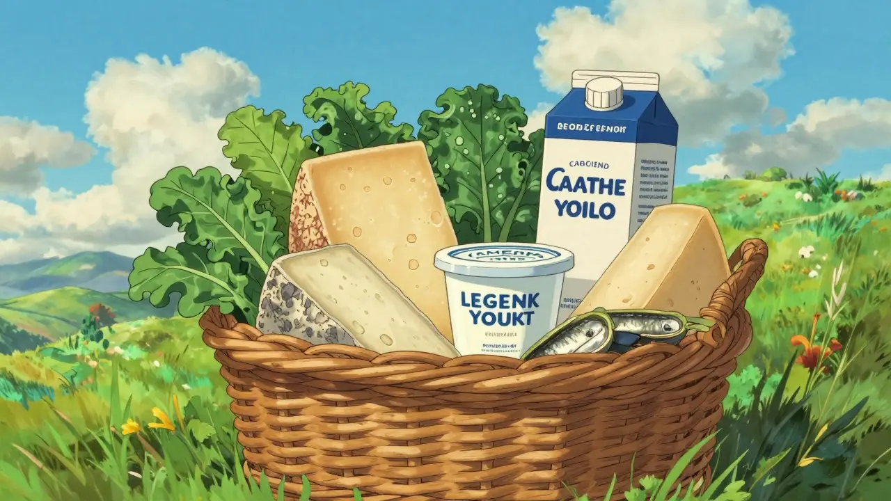 Panier pique-nique avec fromages affinés et laits végétaux, style Ghibli