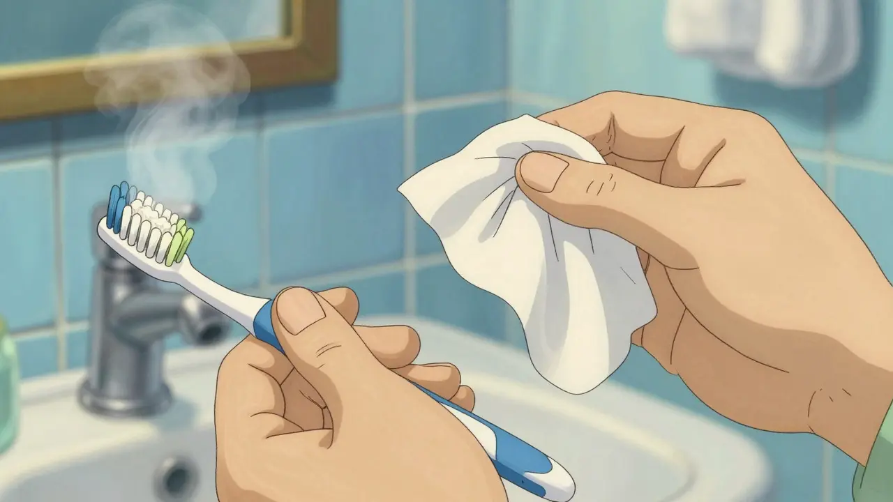 Soins dentaires et gestion des saignements de nez en style anime